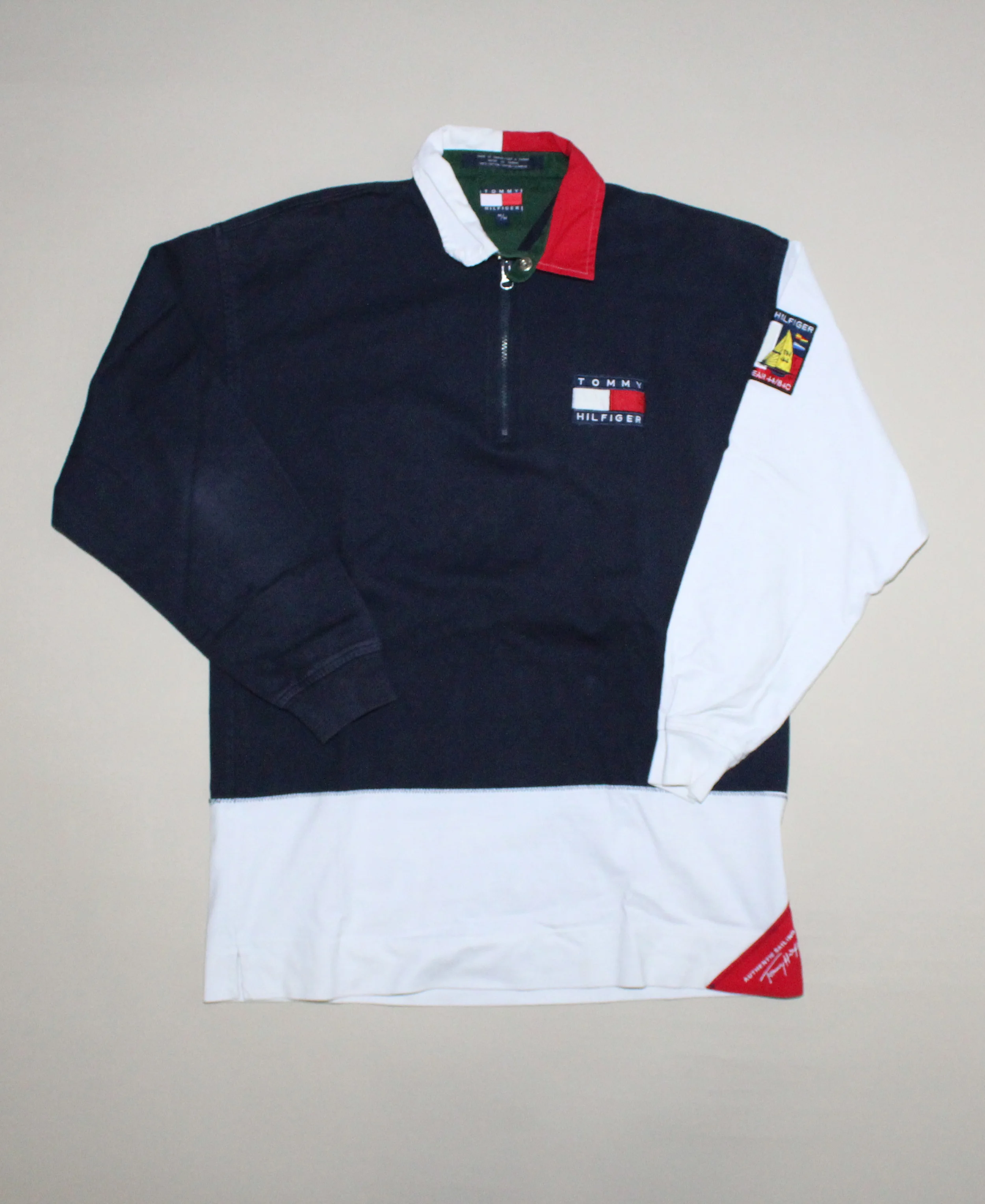 Tommy hilfiger men's long sleeve on sale polo sailing gear rugby shirt